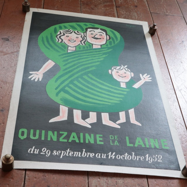 サヴィニャック 羊毛の2週間 ビンテージポスター Quinzaine de la laine