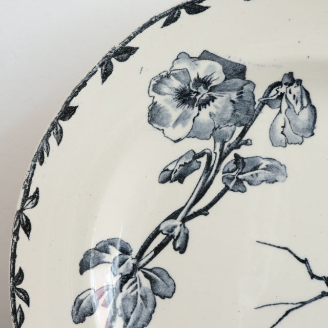 アンティーク プレート PRINTEMPS 皿 Emile bourgeois フランス ショワジールロワ製 CHOISY LE ROI