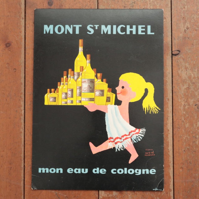 サボンドール ビンテージ 厚紙製看板 エルベ・モルバン MONT ST MICHEL