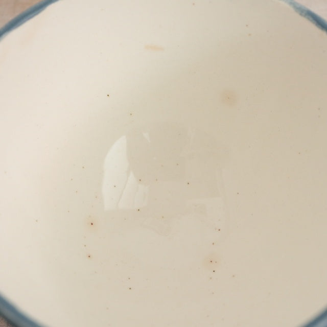 アンティーク プチカフェオレボウル ハンドペイント フランス サラン製 SALINS