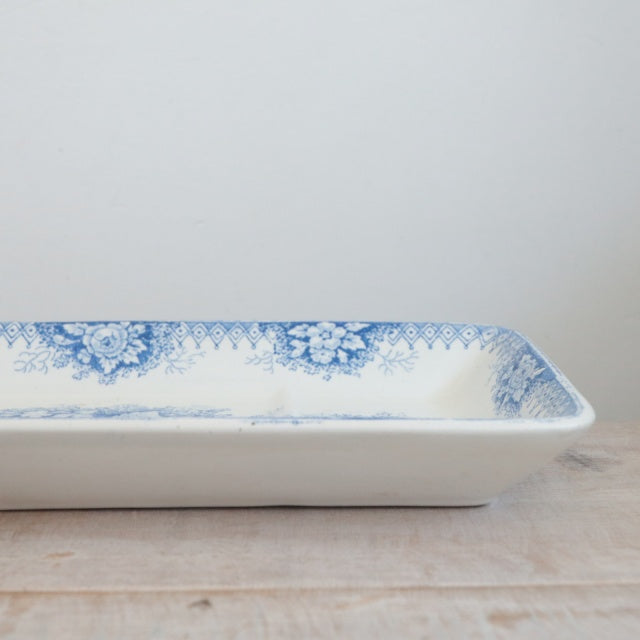 アンティーク プレート 長角皿 JARDINIERE フランス サンタマン製 SAINT AMAND HAMAGE