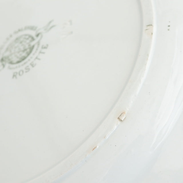 アンティーク プレート 大皿 ROSETTE フランス サンタマン製 ST.AMAND