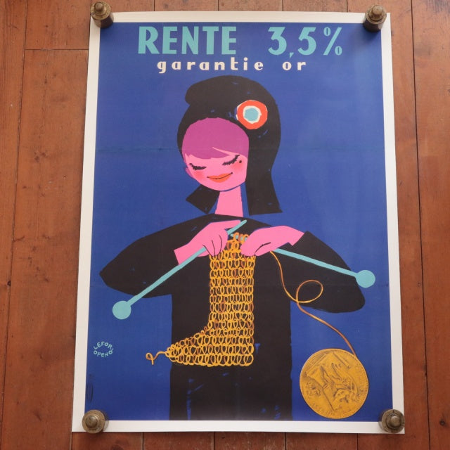 ルフォール・オプノ ビンテージポスター Lefor Openo RENTE 3.5%