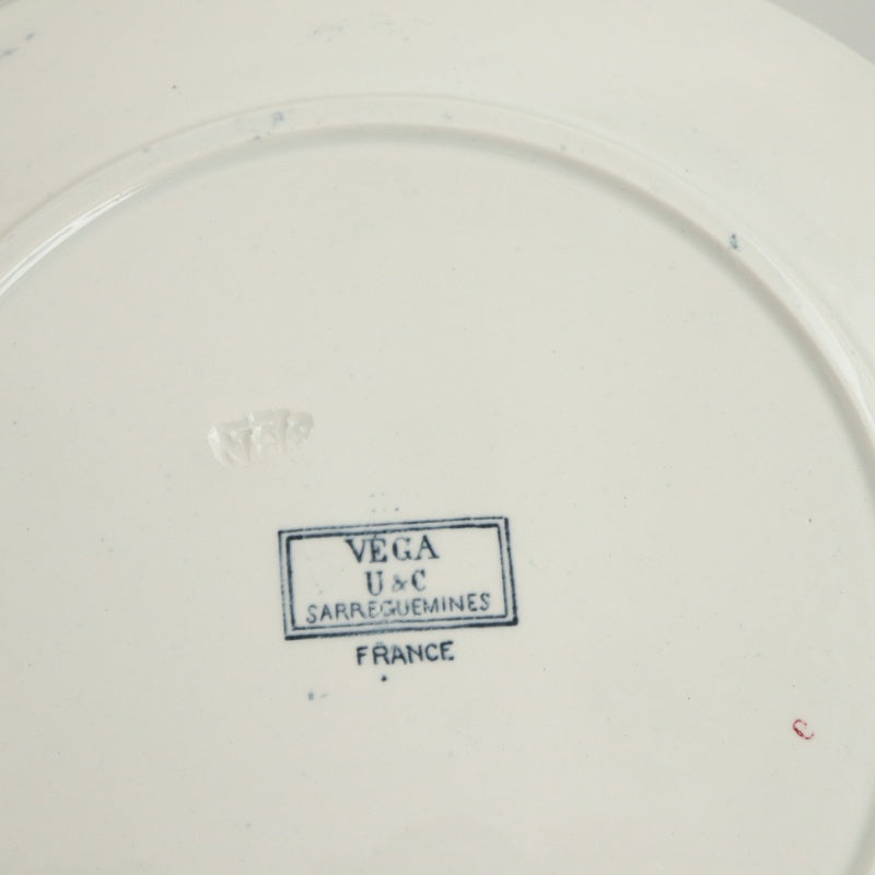 アンティーク プレート 皿  VEGA フランス サルグミンヌ製 U&C SARREGUEMINES