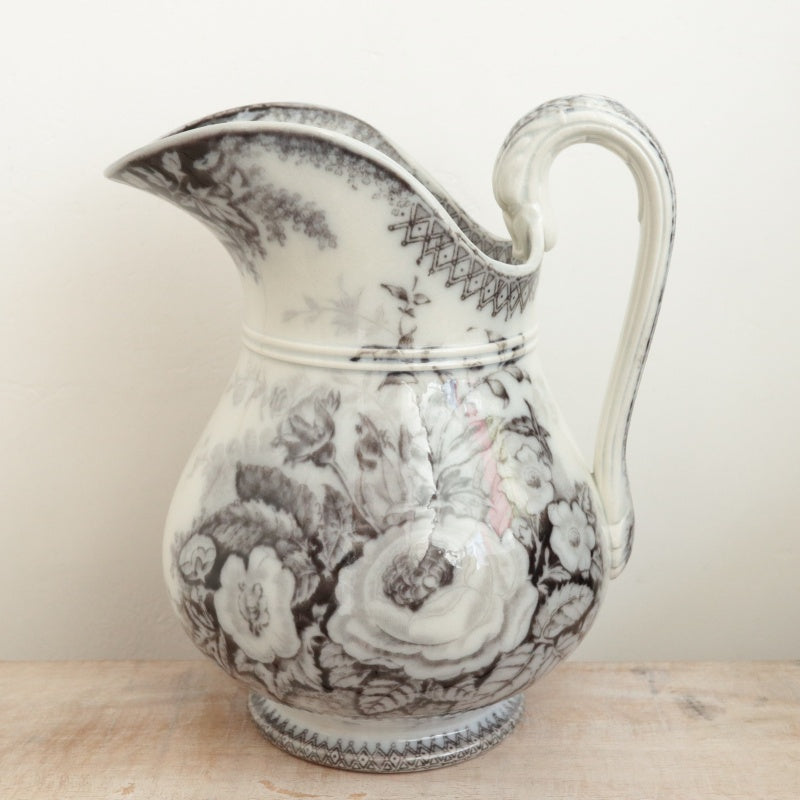アンティーク ピシェ JARDINIERE フランス サルグミンヌ製 U&C SARREGUEMINES