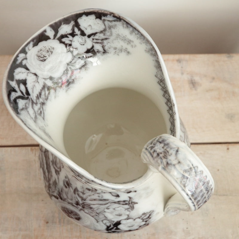 アンティーク ピシェ JARDINIERE フランス サルグミンヌ製 U&C SARREGUEMINES