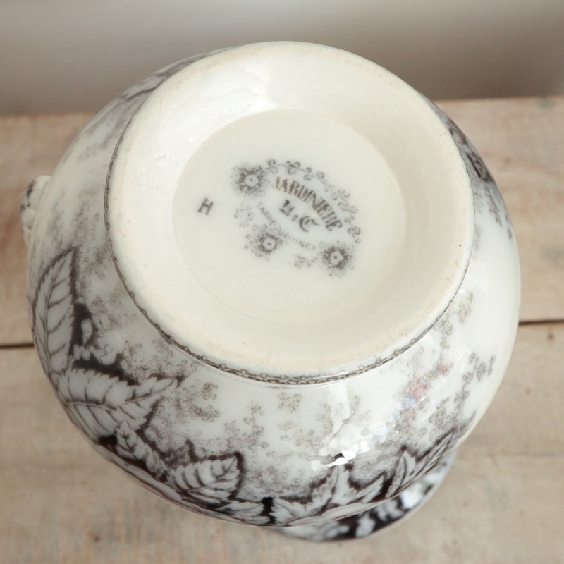 アンティーク ピシェ JARDINIERE フランス サルグミンヌ製 U&C SARREGUEMINES
