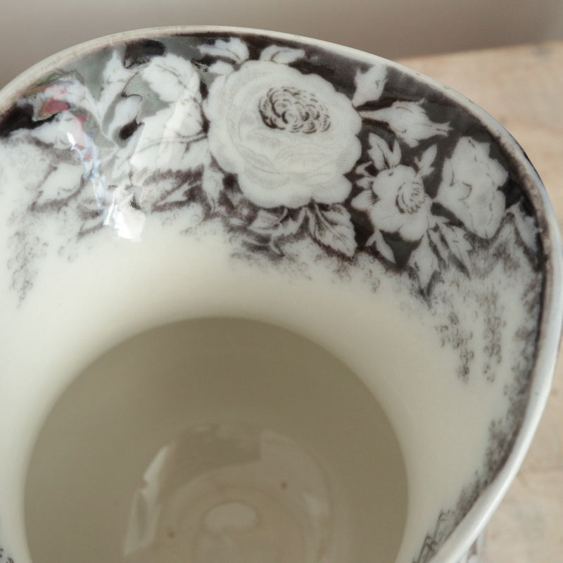 アンティーク ピシェ JARDINIERE フランス サルグミンヌ製 U&C SARREGUEMINES