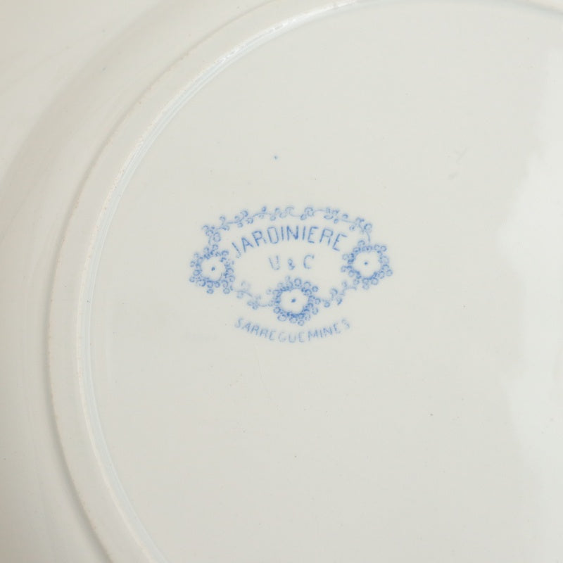 アンティーク プレート JARDINIERE 皿 フランス サルグミンヌ製 U&C SARREGUEMINES