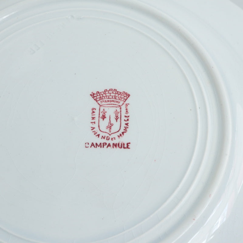 アンティーク プレート カンパニュラ 深皿 CAMPANULE フランス サンタマン製 SAINT AMAND HAMAGE