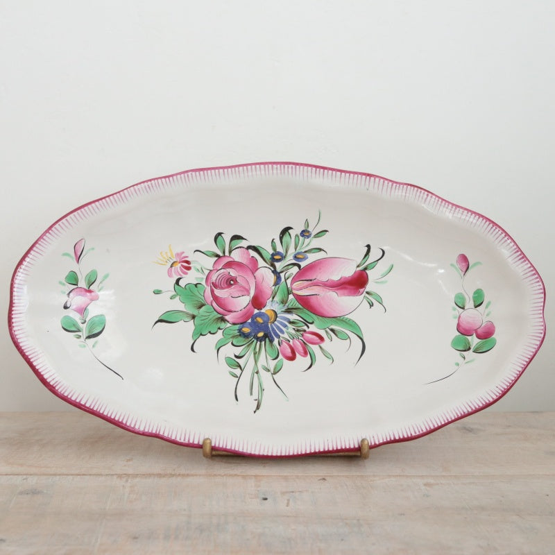 ラヴィエ オーバル皿 フランス サンクレマン製 St Clement