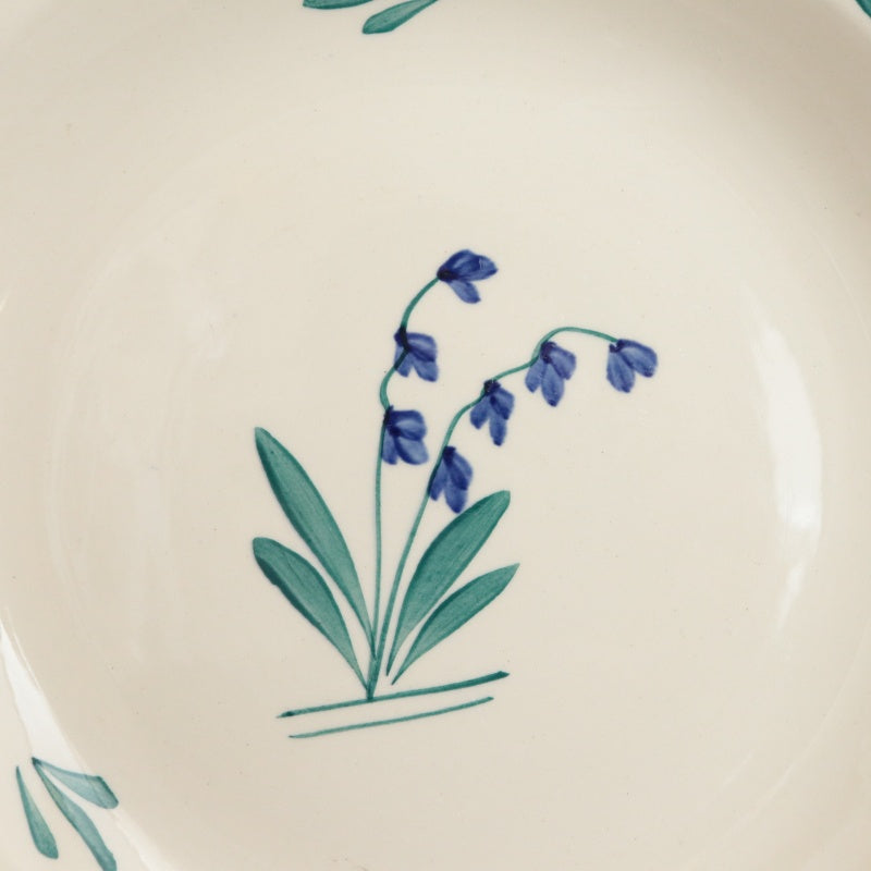 アンティーク プレート スズラン 深皿 MUGUET フランス サルグミンヌ製 SARREGUEMINES