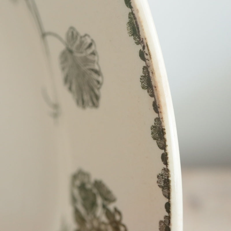 アンティークプレート ゼラニウム 大皿 GERANIUM フランス サルグミンヌ製 U&C SARREGUEMINES