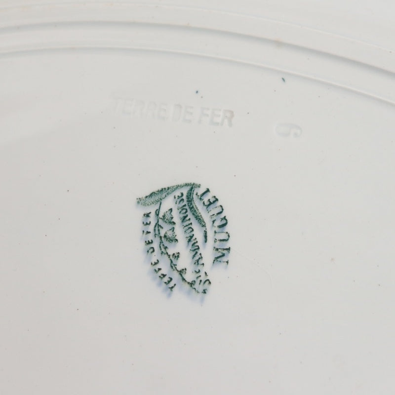 アンティーク スズラン 大きなオーバル皿 MUGUET フランス サンタマン製 ST.AMAND AMANDINOISE