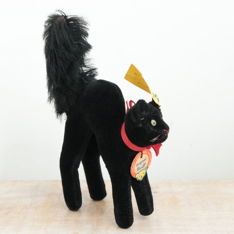 steiff シュタイフ ブラックトムキャット 黒猫　ビンテージ アンティーク シュタイフ 黒猫 Steiff Black Tom Cat 8cm