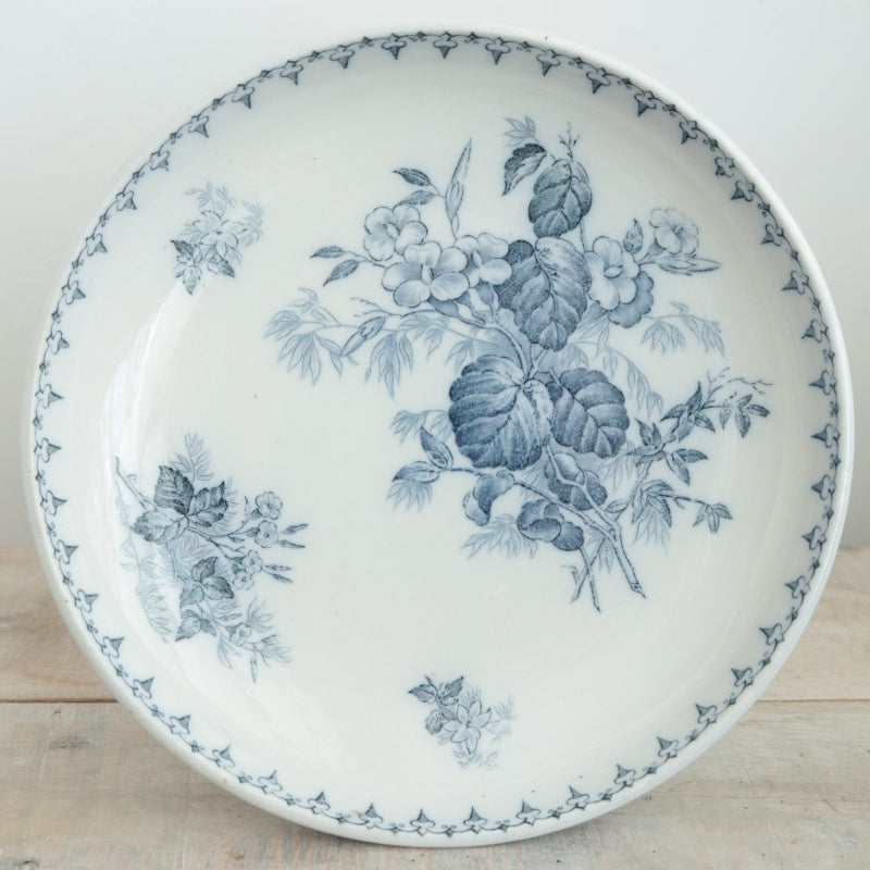 アンティーク コンポティエ FLORE フランス サルグミンヌ製 U&C SARREGUEMINES