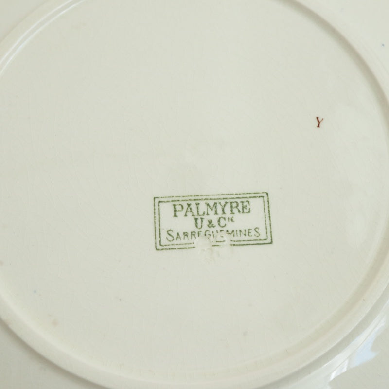 アンティークプレート PALMYRE 皿 フランス サルグミンヌ製 U&C SARREGUEMINES