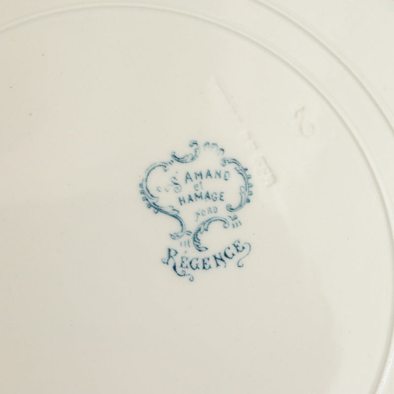 アンティーク プレート 大皿  REGENCE フランス サンタマン製 SAINT AMAND HAMAGE NORD