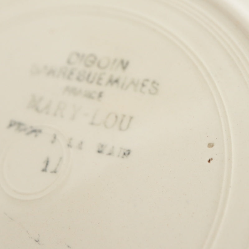 アンティーク プレート MARY LOU  深皿 フランス サルグミンヌ製 Digoin & Sarreguemines