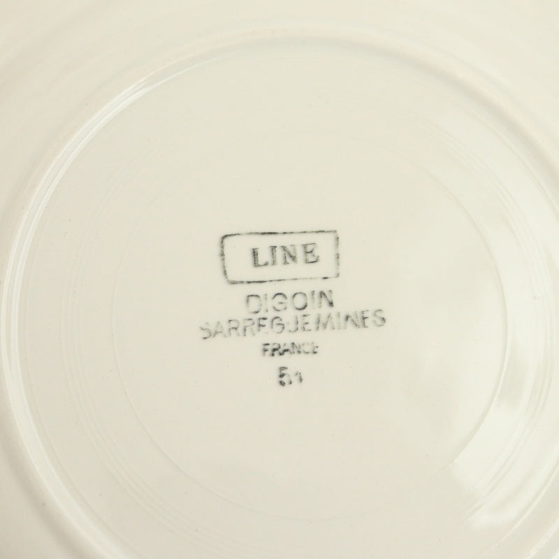 アンティーク プレート LINE デザート皿 フランス サルグミンヌ製 Digoin & Sarreguemines