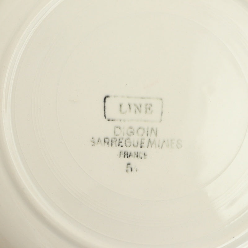 アンティーク プレート LINE デザート皿 フランス サルグミンヌ製 Digoin & Sarreguemines