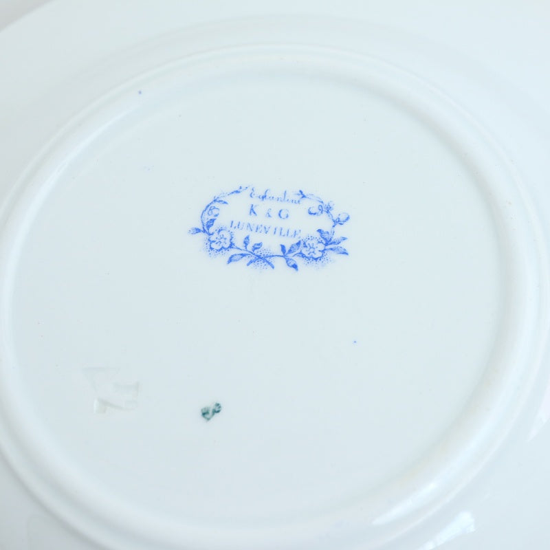 アンティークプレート EGLANTINES 皿 フランス リュネヴィル製 KG Luneville