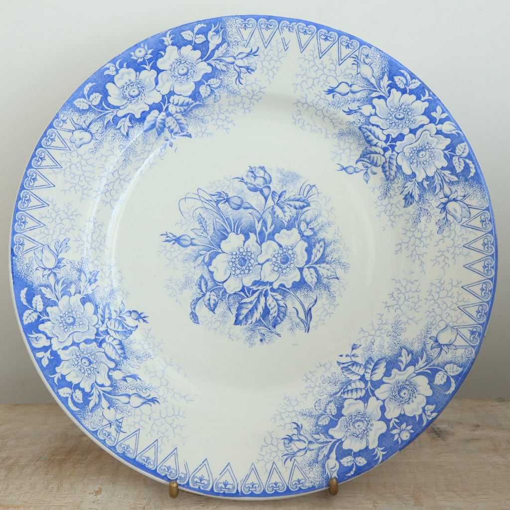 アンティークプレート EGLANTINES 皿 フランス リュネヴィル製 KG Luneville
