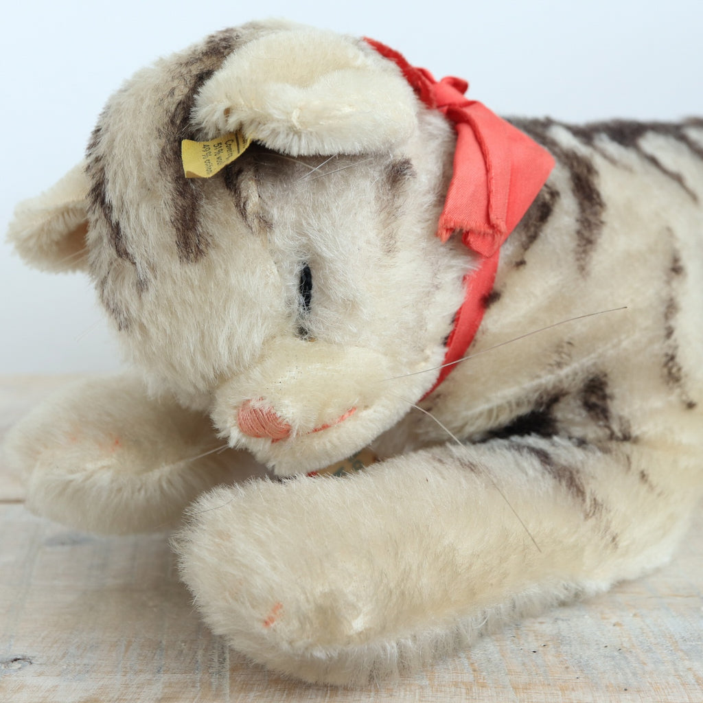 アンティーク シュタイフ お眠りネコ Steiff Floppy Kitty 28cm