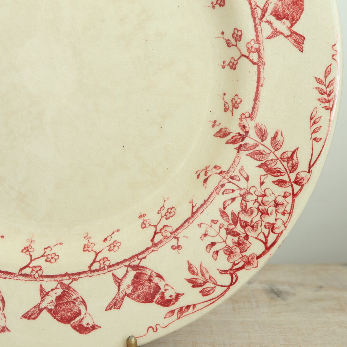 アンティーク コンポティエ 小鳥の花冠 GUIRLANDE D'OISEAUX フランス ジアン製 GIEN