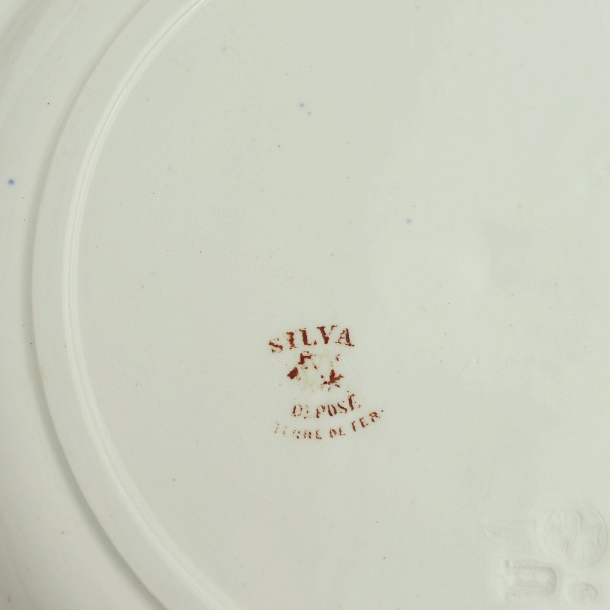 アンティーク プレート 小鳥 皿 SYLVA フランス クレイユモントロー製 Creil Montereau