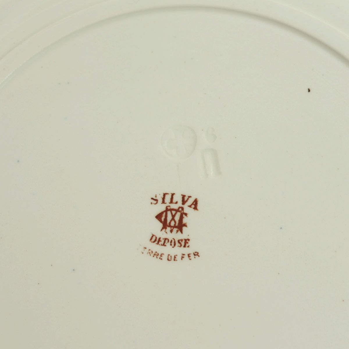 アンティーク プレート 小鳥 皿 SYLVA フランス クレイユモントロー製 Creil Montereau