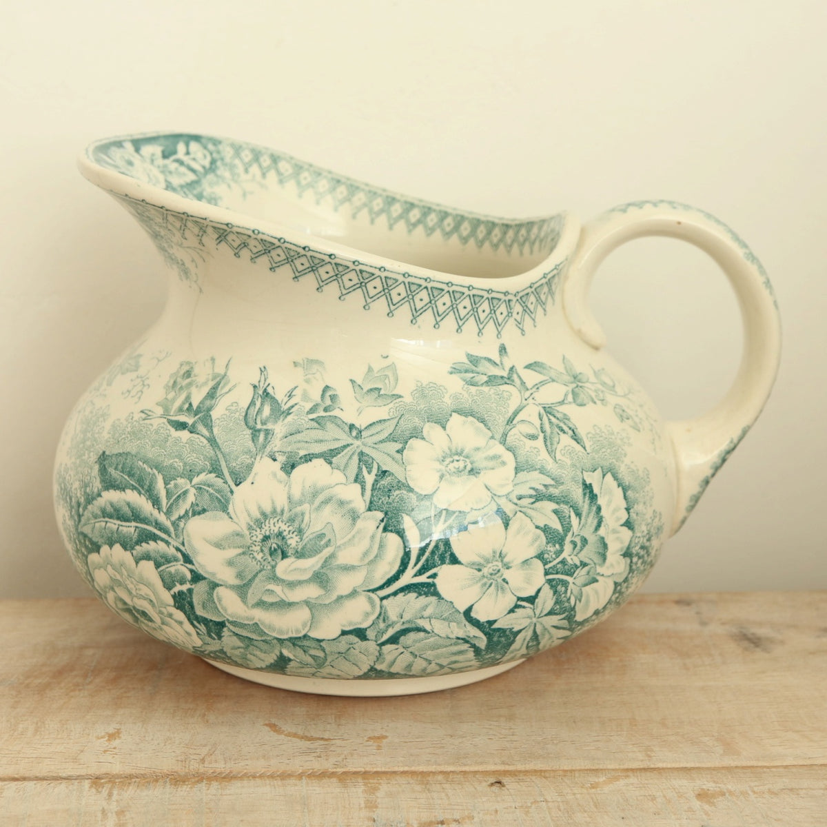 アンティーク ピシェ JARDINIERE フランス サルグミンヌ製 U&C SARREGUEMINES