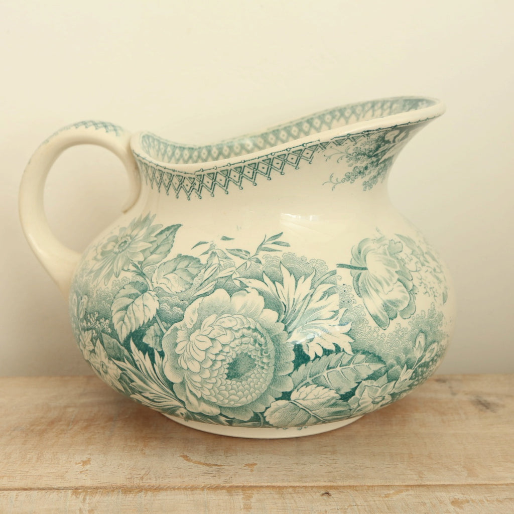 アンティーク ピシェ JARDINIERE フランス サルグミンヌ製 U&C SARREGUEMINES