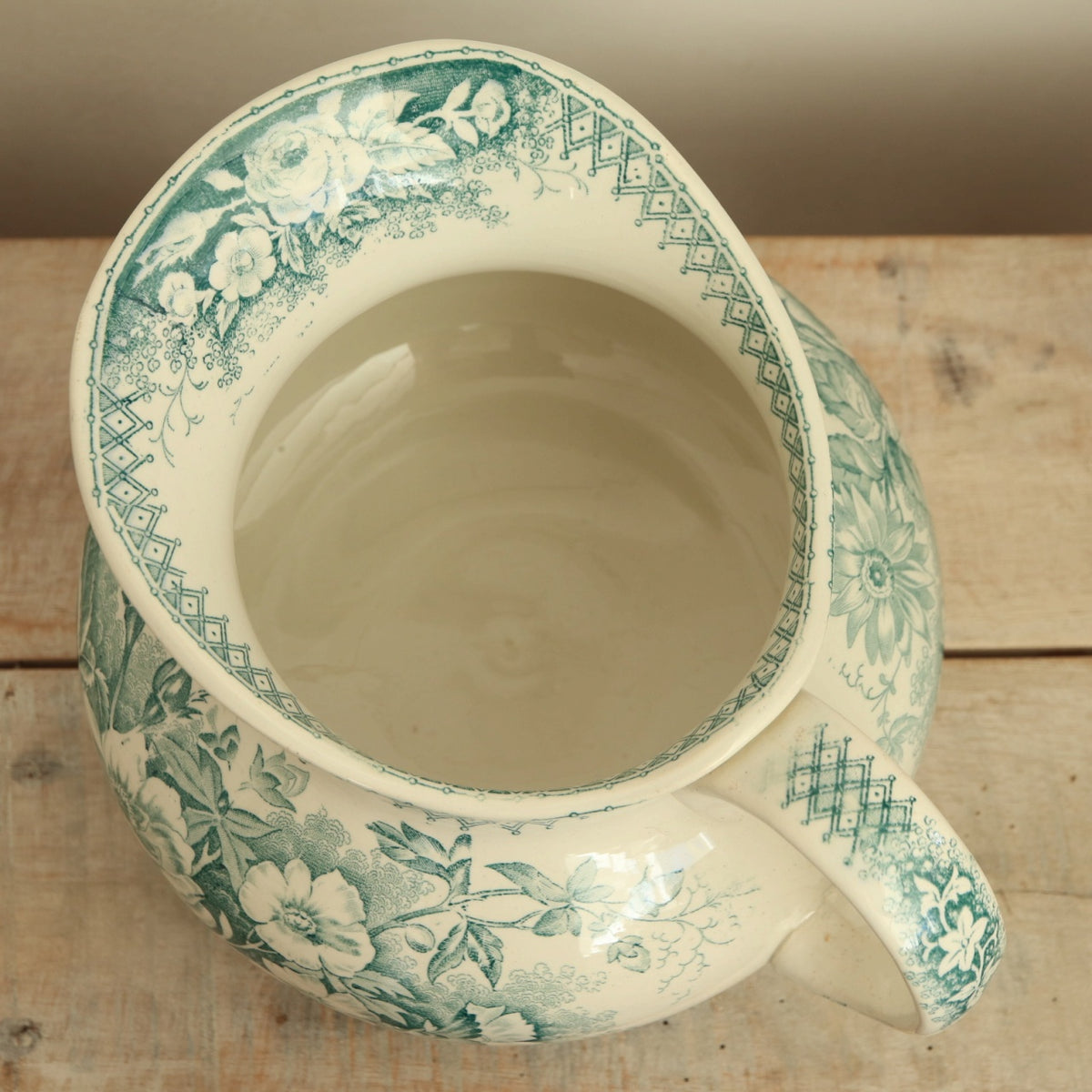アンティーク ピシェ JARDINIERE フランス サルグミンヌ製 U&C SARREGUEMINES