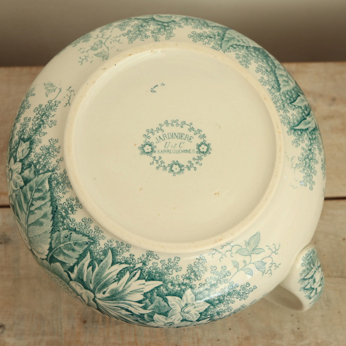 アンティーク ピシェ JARDINIERE フランス サルグミンヌ製 U&C SARREGUEMINES