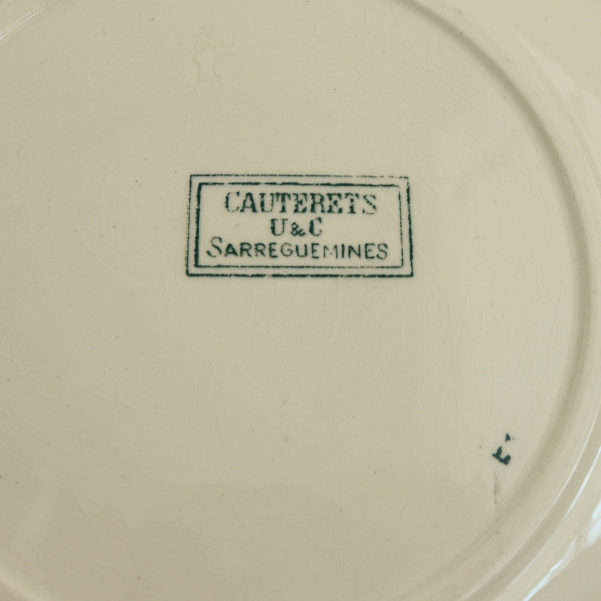 アンティーク デザートプレート CAUTERETS 皿 フランス サルグミンヌ製 U&C SARREGUEMINES