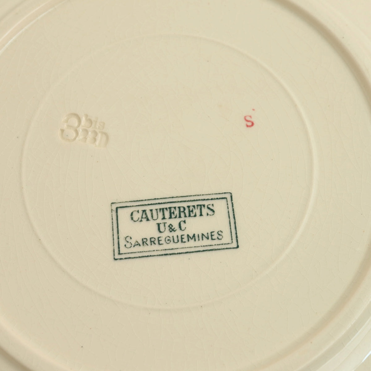 アンティーク プレート CAUTERETS 皿 フランス サルグミンヌ製 U&C SARREGUEMINES