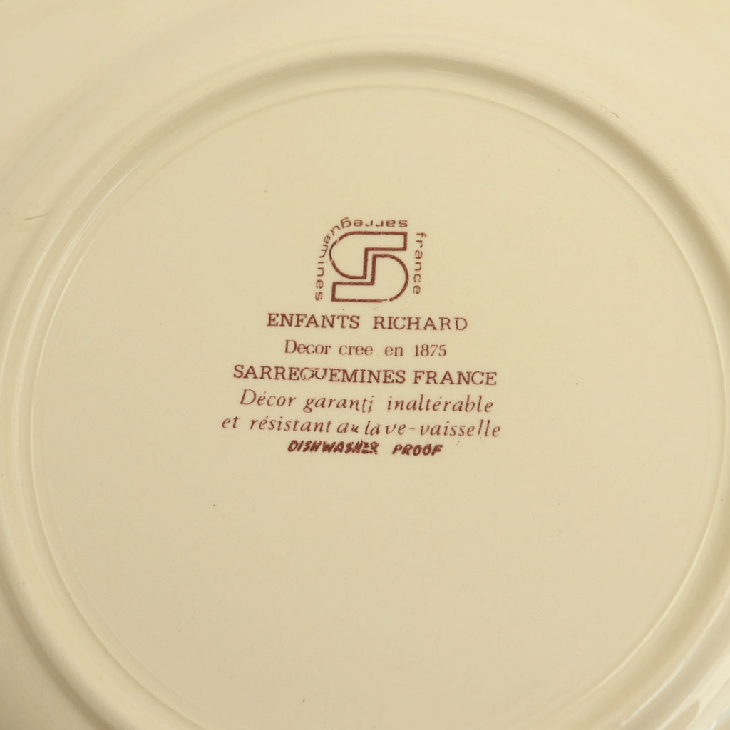 ENFANTS RICHARD デザートプレート 皿 フランス サルグミンヌ製 SARREGUEMINES