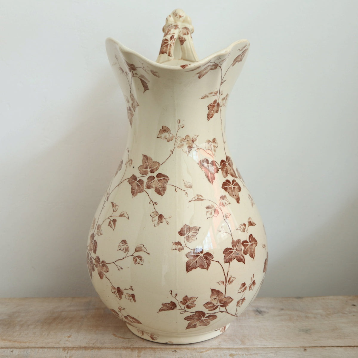 アンティーク ピシェ アイビー FLORA クレイユモントロー製 B&C Creil Montereau