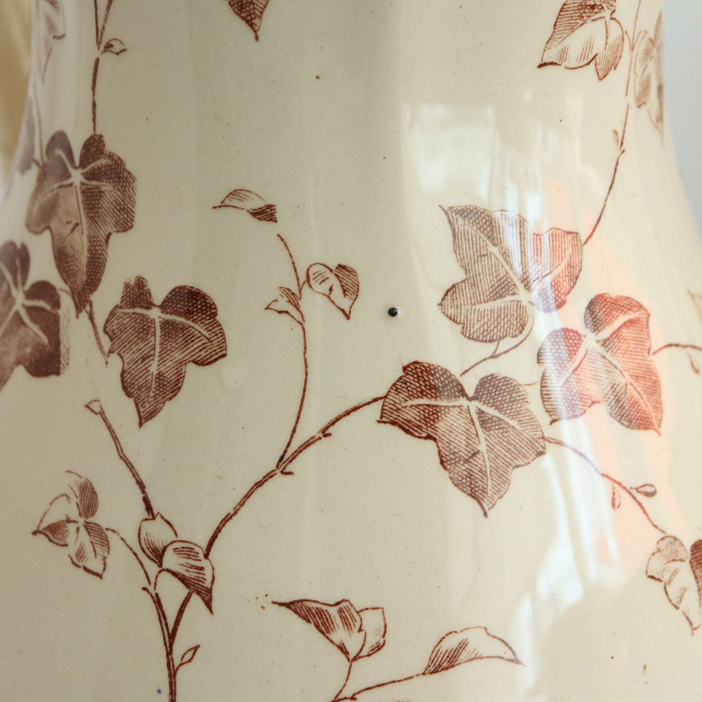 アンティーク ピシェ アイビー FLORA クレイユモントロー製 B&C Creil Montereau