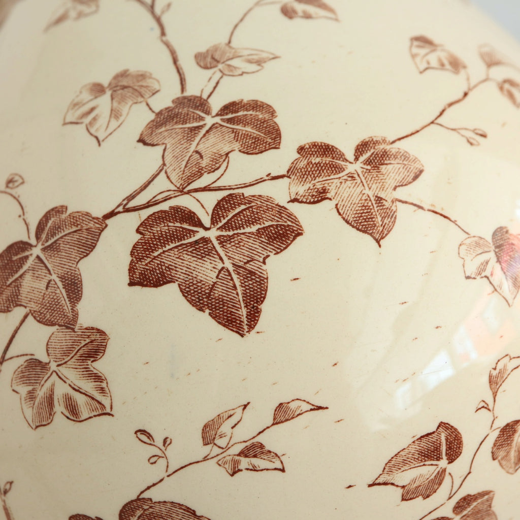 アンティーク ピシェ アイビー FLORA クレイユモントロー製 B&C Creil Montereau