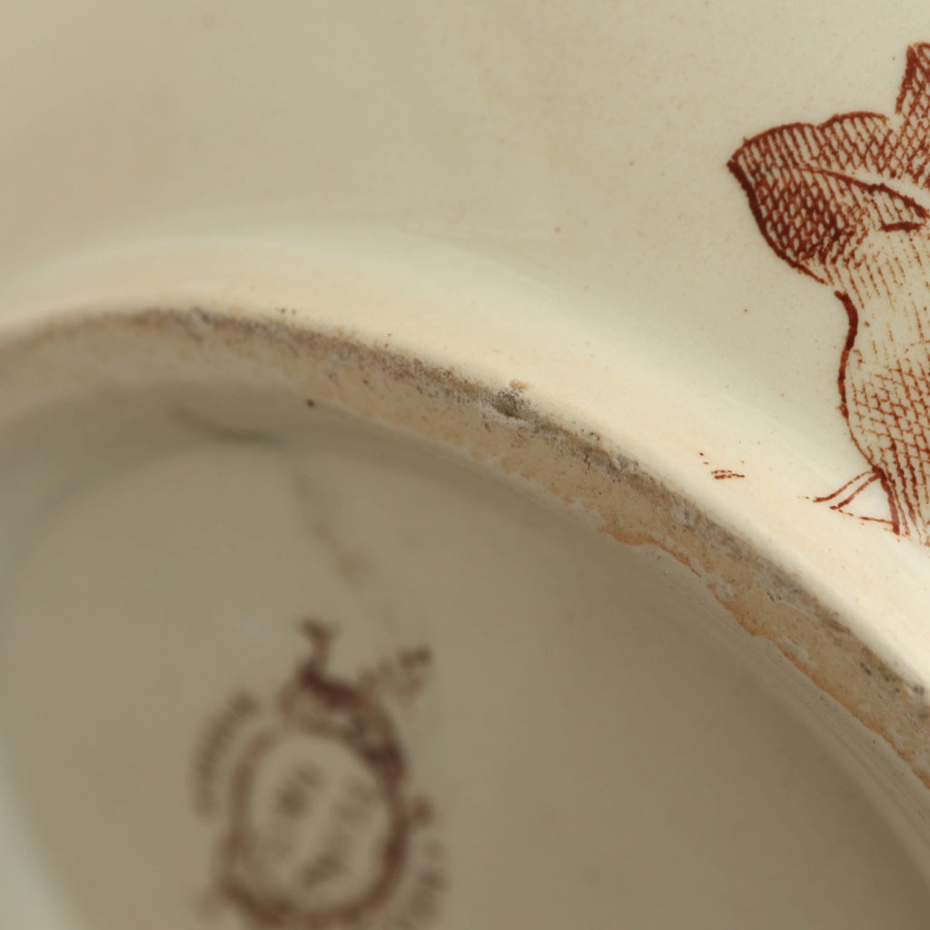 アンティーク ピシェ アイビー FLORA クレイユモントロー製 B&C Creil Montereau