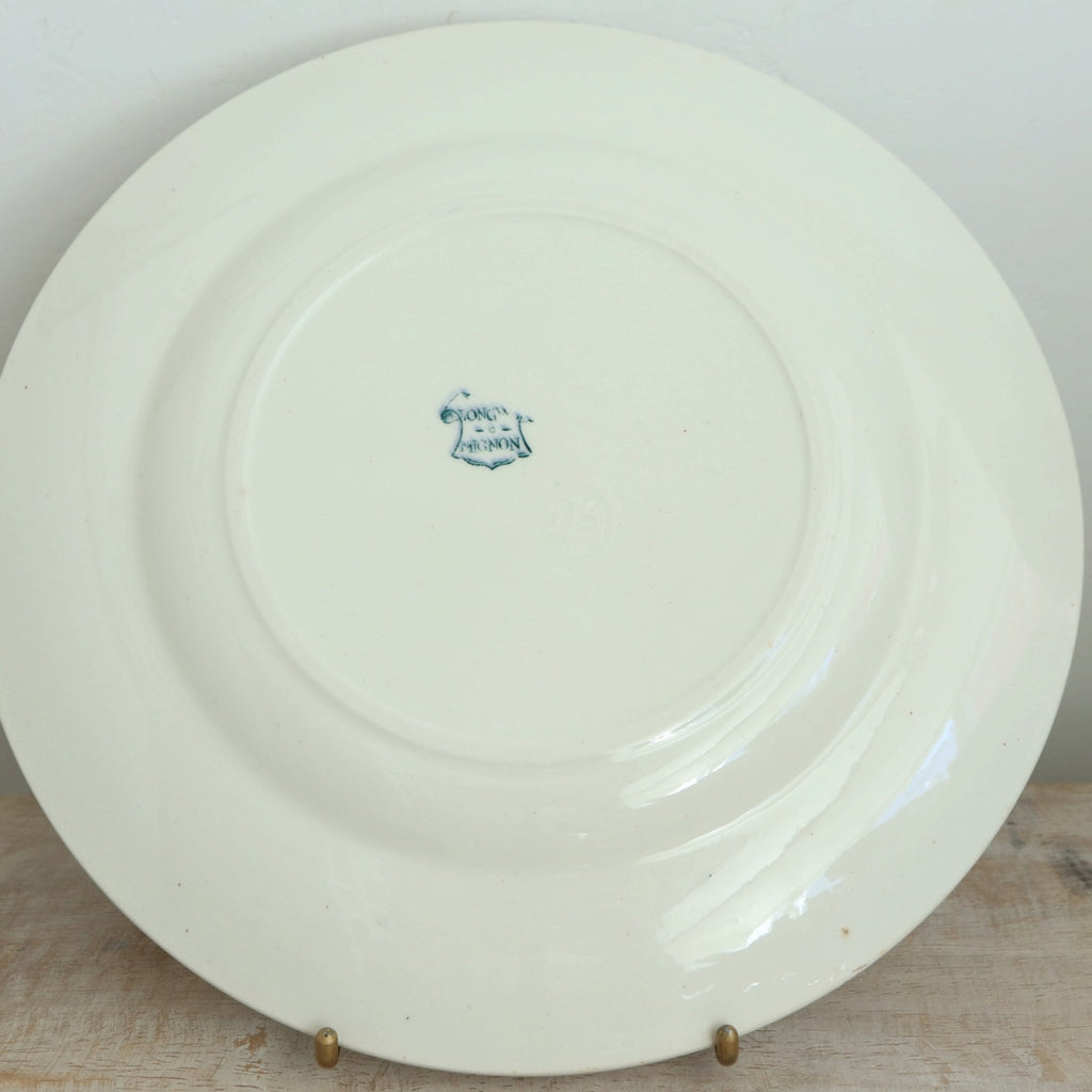 アンティーク プレート 小鳥 皿 MIGNON フランス ロンウィー製 LONGWY