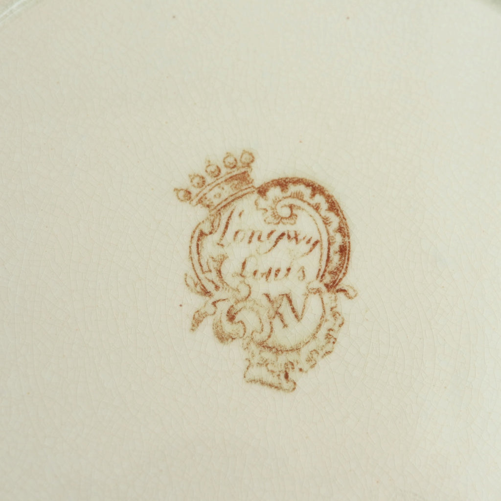 アンティーク プレート 絵皿 Louis XV フランス ロンウィー製 LONGWY
