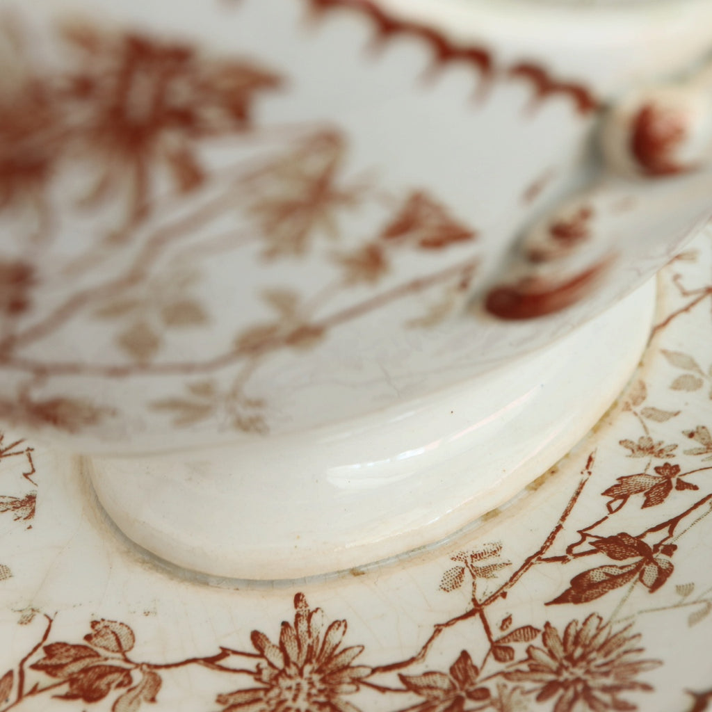 アンティーク ソーシエール MIGNARDISE フランス クレイユモントロー製 Creil Montereau