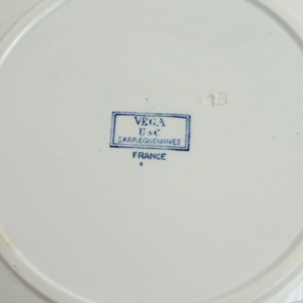 アンティークプレート 皿 VEGA フランス サルグミンヌ製 U&C SARREGUEMINES