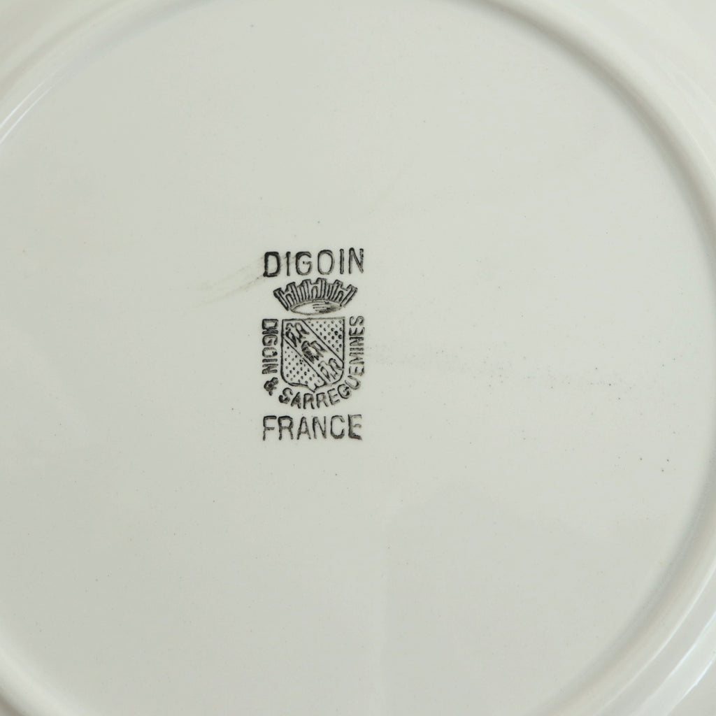 アンティーク プレート フルーツレリーフ デザート皿 フランス サルグミンヌ製 DIGOIN SARREGUEMINES