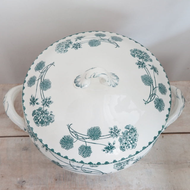 アンティーク スーピエール ゼラニウム GERANIUM フランス サルグミンヌ製 U&C SARREGUEMINES