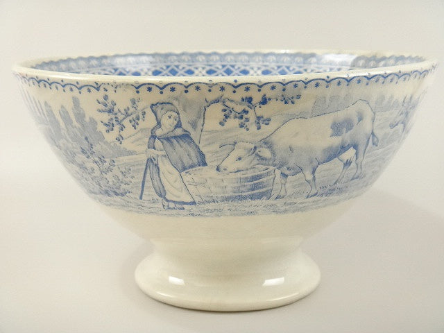 アンティークカフェオレボウル Laitiere Saint Amand et HAMAGE Nord製