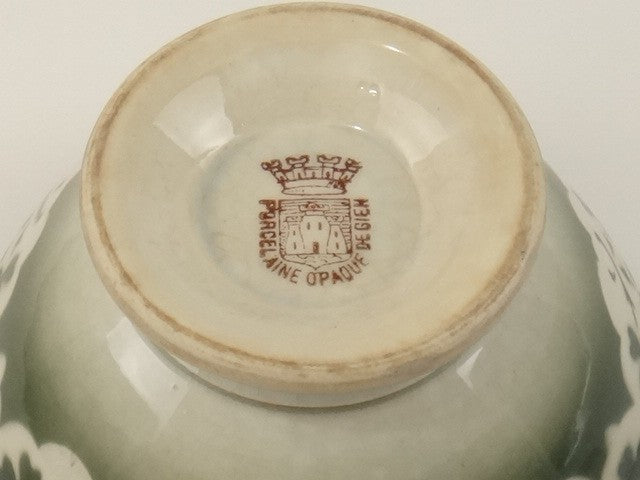アンティークカフェオレボウル クローバー GIEN製